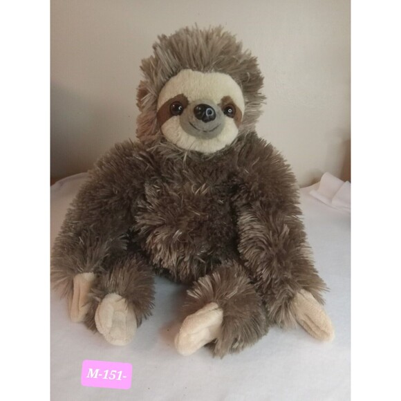 SLOTH plush brown 16" fuzzy stuffed animal Bearington Collection - Picture 1 of 6